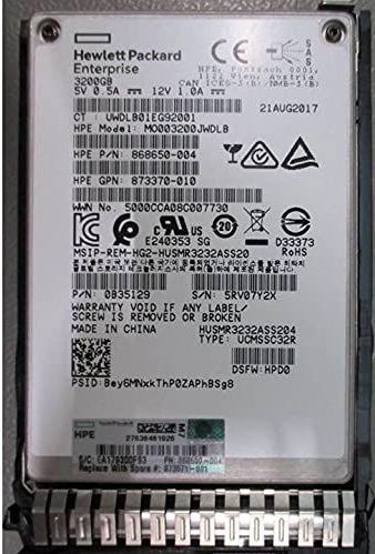 HPE - SPS-DRV 3,2TB SSD - SFF SAS MU SC DS - 3200 GB
