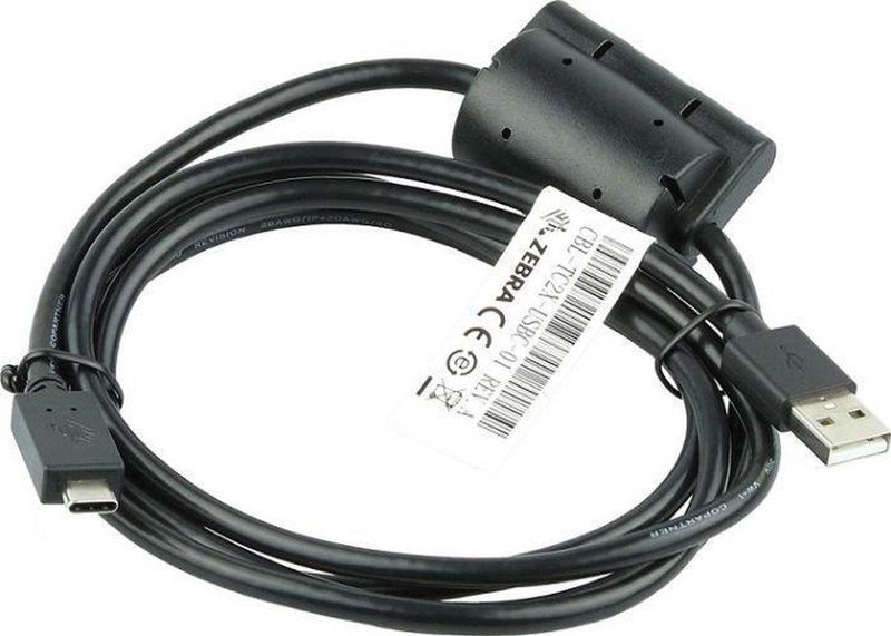 Zebra - USB-kabel - 24 pin USB-C (M) - voor Zebra MC27, Single Slot Base Cradle, Single Slot Charge only Cradle, TC20, TC-20, TC25