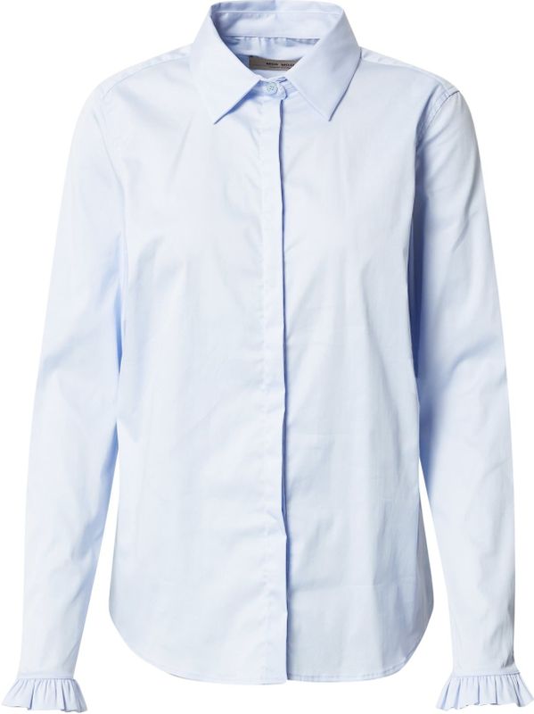 Blouse - Effen - Katoen - Lange Mouw - Normale Pasvorm