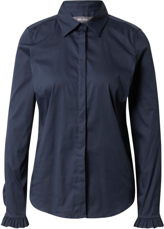Mos Mosh - Mattie Flip Shirt - Blouse - Nachtblauw - Katoen