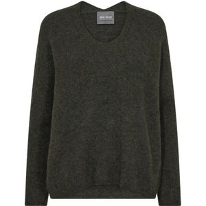 MOS MOSH - THORA - Oversized Gebreide Pullover - Met Ribboorden