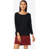 Saint Tropez - Milasz R-Neck Pullover - Gebreid - Zwart - 80% Viscose, 20% Polyamide