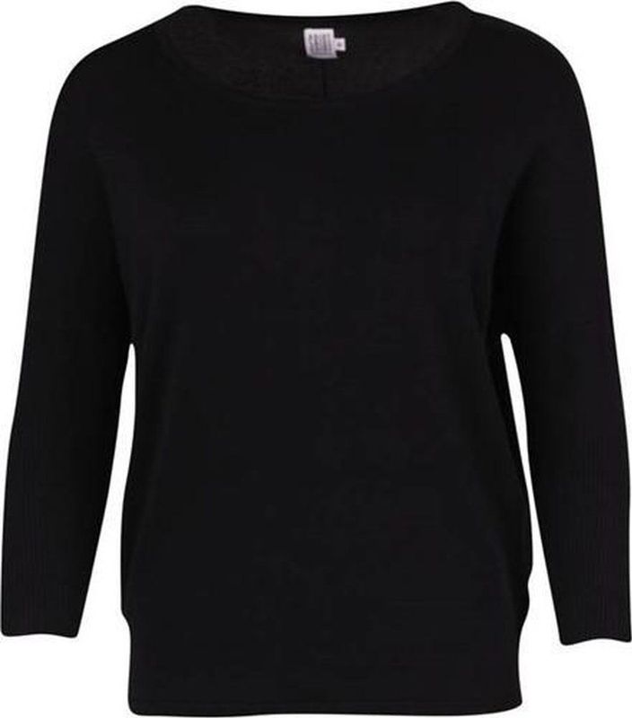 Saint Tropez - Milasz R-Neck Pullover - Gebreid - Zwart - 80% Viscose, 20% Polyamide