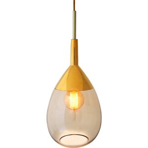 EBB & FLOW Lute M hanglamp goud goud-rook