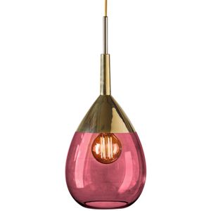 EBB & FLOW Lute M hanglamp goud robijnrood