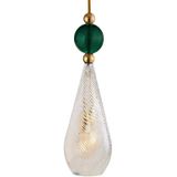 EBB & FLOW Smykke L goud kristal swirl klimop groen