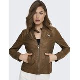 ONLY ONLBANDIT kunstleren jas voor dames, cognac, 34