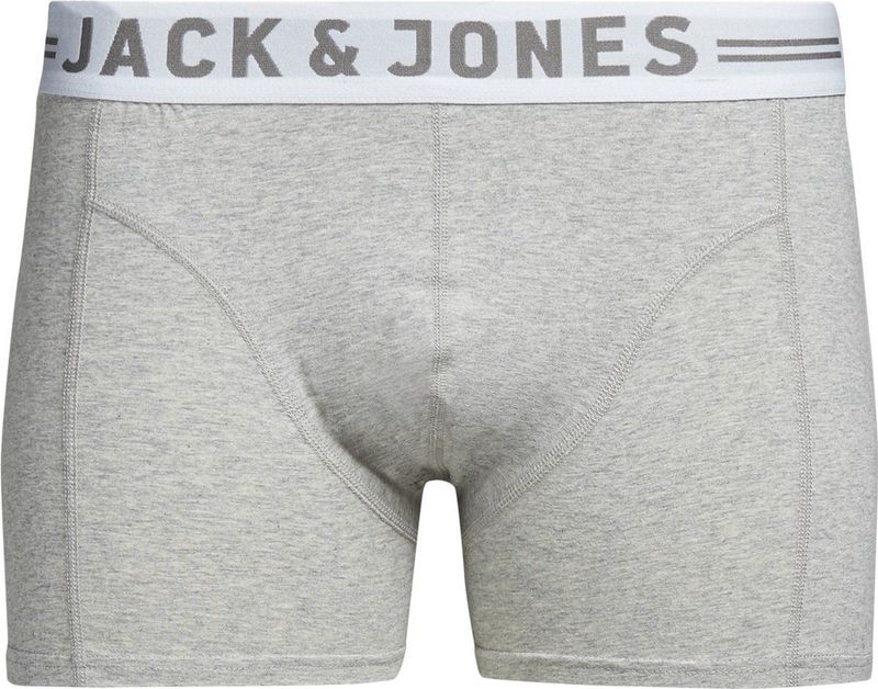 Jack & Jones - Jacsense - Boxershort - Lichtgrijs Melange - Katoen met Stretch