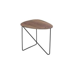 Bijzettafel Lind DNA Curve Coffee Table M Wood Walnut Steel Black