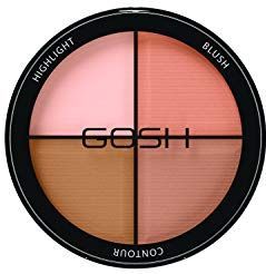 Gosh Contour'n Strobe palette met highlighters en contour- en blushkleuren Tint 001 Light 15 gr