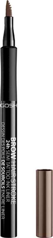 Gosh Copenhagen - Brow Hair Stroke 24H Semi-Tattoo Ink Pen Augenbrauenstift 1 ml 002 Grey brown (9590 € / 1 l)