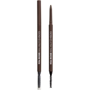 Gosh Ultra Thin zeer precies wenkbrauwpotlood met Borstel Tint 003 Dark Brown 0,35 gr
