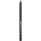 GOSH Matte eyeliner in cool grijs, crèmige zachte textuur voor eenvoudig aanbrengen en hoge dekking, ideaal voor smokey eyes, perfect bij mascara, veganistisch en parfumvrij, 003 Grey