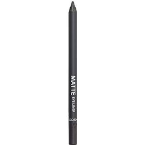 GOSH Matte eyeliner in cool grijs, crèmige zachte textuur voor eenvoudig aanbrengen en hoge dekking, ideaal voor smokey eyes, perfect bij mascara, veganistisch en parfumvrij, 003 Grey