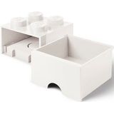 Lego - Opbergbox met Lade Brick 4 - Polypropyleen - Wit
