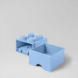 Lego Opbergbox Brick 4 Met 1 Lade Vierkant 6 liter Stapelbaar Kunststof Blauw