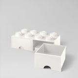 LEGO - Brick 8 - Opbergbox - Wit - Kunststof - Met 2 Lades