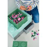 LEGO Opbergbox Brick 4 Kusntstof Zand Groen