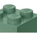 LEGO Opbergbox Brick 4 Kusntstof Zand Groen