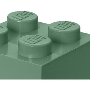 LEGO Opbergbox Brick 4 Kusntstof Zand Groen