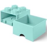 Lego - Opbergbox met Lade Brick 4 - Polypropyleen - Blauw