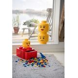 Lego - Opbergbox - Hoofd - Girl - Rond - Stapelbaar - Kunststof - Geel