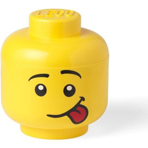 De grote LEGO Silly 8.5L container met de kenmerken van een jongen die de tong laat zien