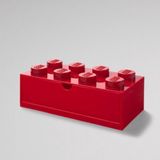 LEGO Opbergbox Bureaulade Brick 8 Kunststof Rood