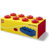 LEGO Opbergbox Bureaulade Brick 8 Kunststof Rood