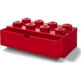 LEGO Opbergbox Bureaulade Brick 8 Kunststof Rood