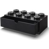 Lego Opbergbox Bureaulade Brick 8 Kunststof Zwart