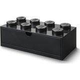 Lego Opbergbox Bureaulade Brick 8 Kunststof Zwart