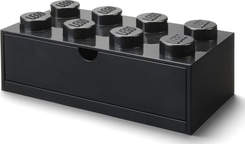 Lego Opbergbox Bureaulade Brick 8 Kunststof Zwart