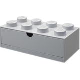 LEGO Opbergbox Bureaulade Brick 8 Kunststof Grijs