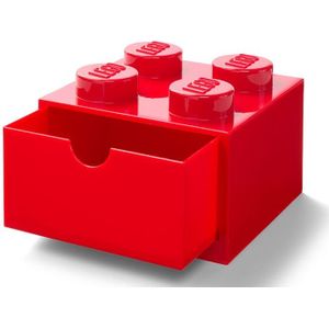 LEGO - Brick 4 - Bureaulade - Rood - Polypropyleen - Stapelbaar
