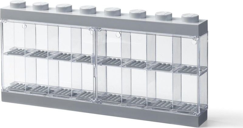 Lego - Vitrine Minifigure 16 - Opbergbox - Grijs - Kunststof