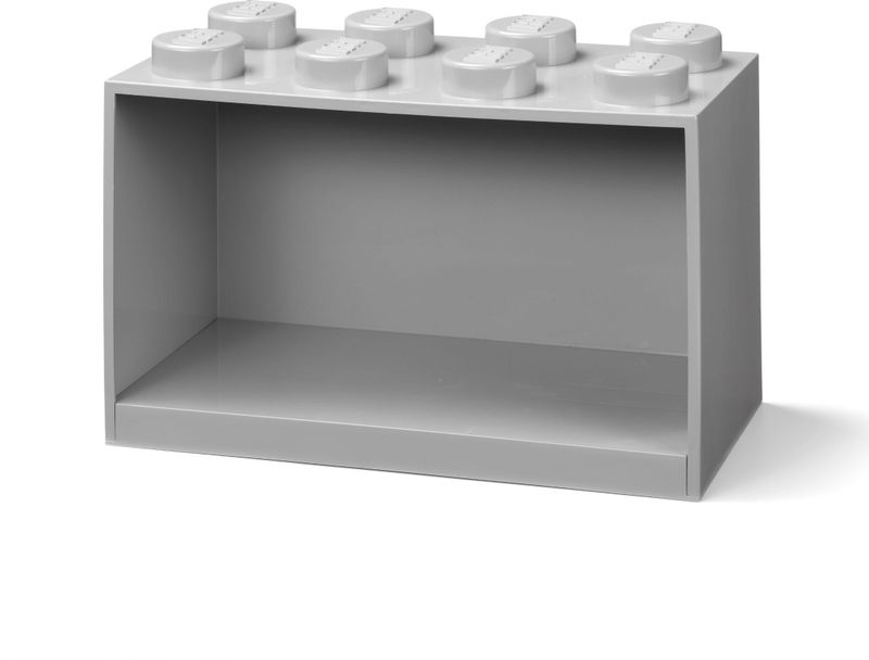 Wandschap 8 Brick, Grijs - Polypropyleen - LEGO