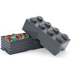 Lego - Opbergbox Brick 8 - Grijs - Polypropyleen