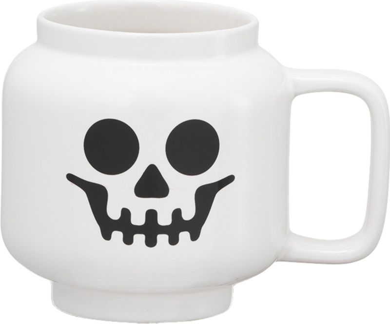 LEGO - Keramische Mok Hoofd Skelet - Wit - 255 ml - Keramiek