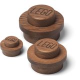 Lego - Wooden Collection - Wandhaak Set van 3 - Hout - Bruin