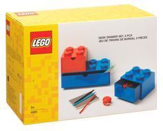 Opbergbox Bureaulade Brick Color, Set van 3 Stuks - LEGO