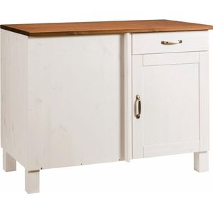 Alby|60 cm Hoekkast Grenen Wit/Honing