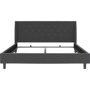 Home affaire Gestoffeerd bed Kempton met ruitencapitonnage, zacht verdikt, ligoppervlak 140x200 of 180x200 cm (1-delig)