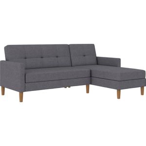 Dorel Home Ecksofa "Lilly, L-Form,", mit Bett-Funktion, Recamiere beidseitig montierbar, Sitzhöhe 43 cm
