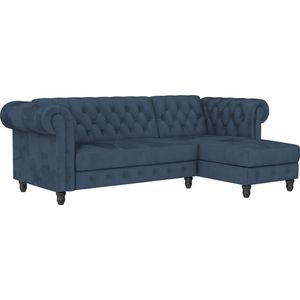 Dorel Home Ecksofa "Felix, L-Form, 241 cm (Liegefl.108x195 cm), Recamiere tauschbar,", verstellb. Rückenlehne, Bett-Funktion, Velours, Kunstleder, Vintage