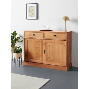 Dressoir - Naturel Gebeitst - Antiek Messing Grepen