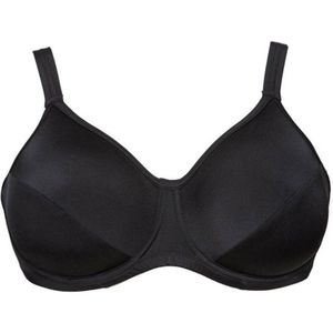 Plaisir +size niet-voorgevormde beugel bikinitop zwart