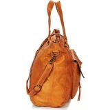 Pieces Totally Royal Leather Travel Bag - Cognac - Maat ONE SIZE