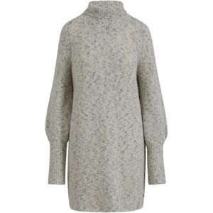 Coster Copenhagen - Gemêleerde Gebreide Jurk - Grijs - Met Col