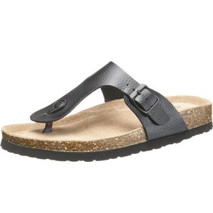 Cruz - Barns - Teenslipper - Zwart - Koe-Suède/Kurk/EVA/Natuurrubber